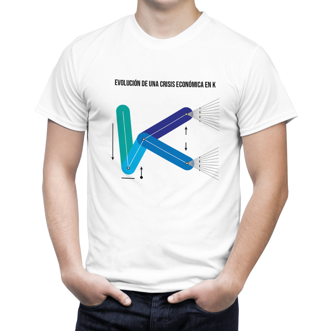 camiseta hombre- Evolución de una crisis económica en K