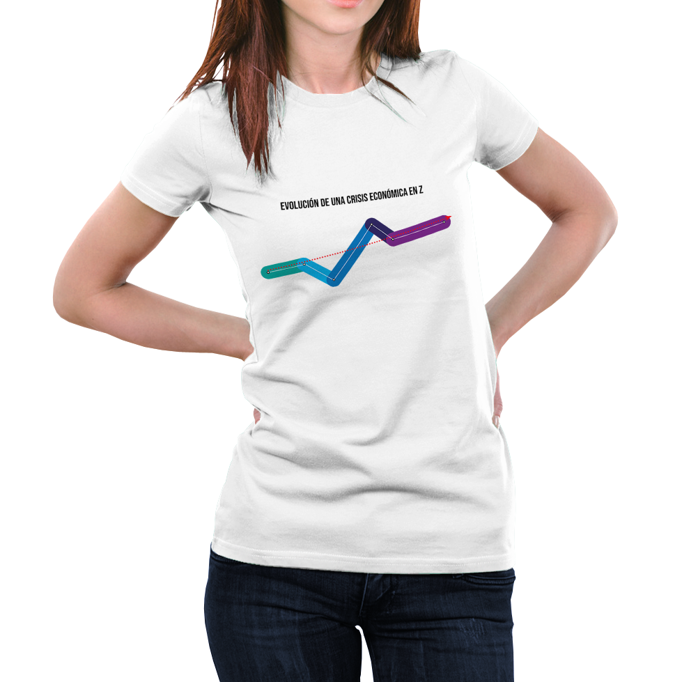 camiseta mujer- Evolución de una crisis económica en Z